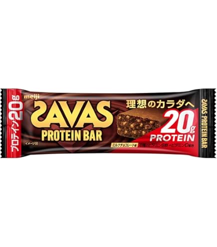 Amazon.co.jp: 明治 ザバス プロテインバー ミルクチョコレート味 60g